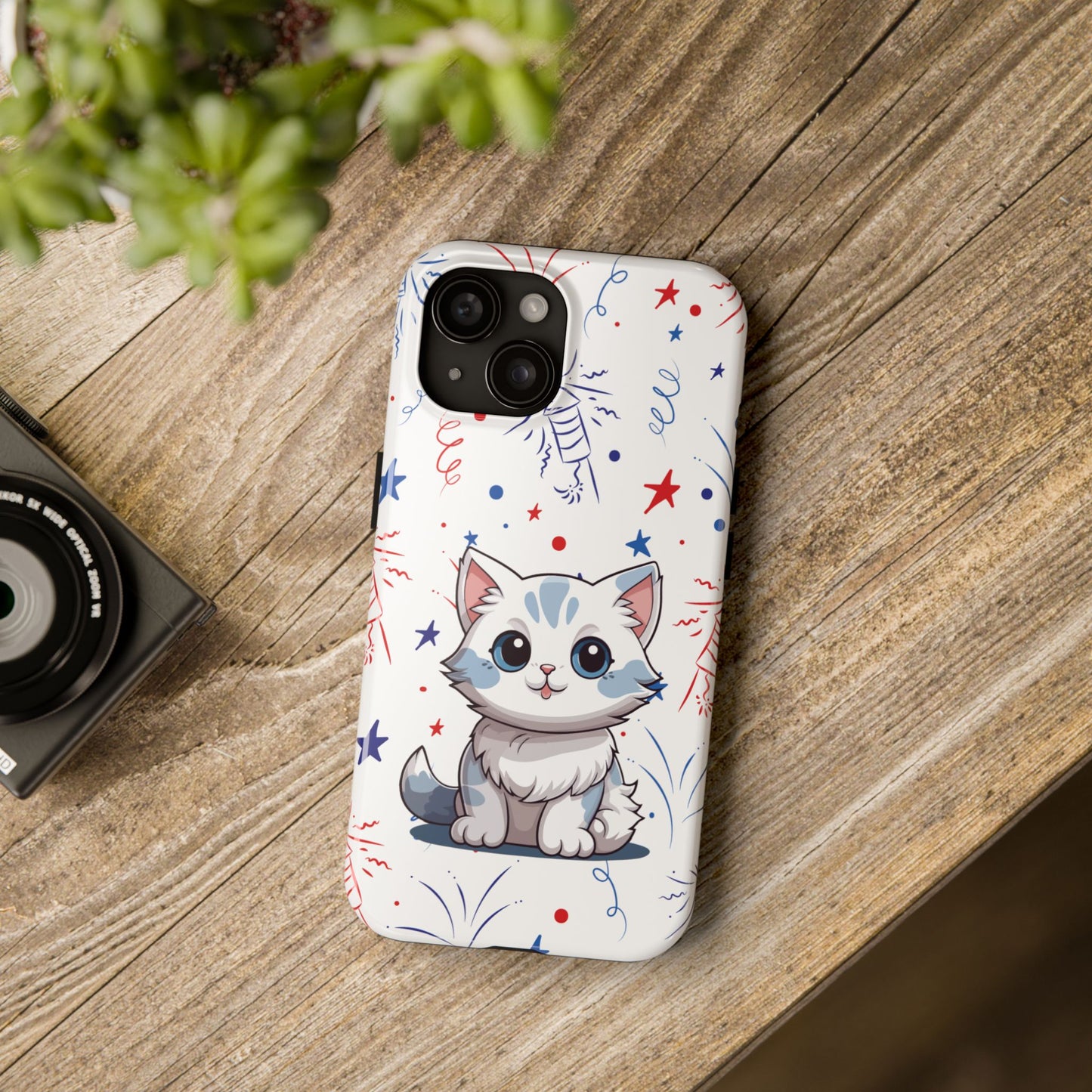 Kitty iPhone 15 & 15 Pro Tough Phone Cases | BGC White