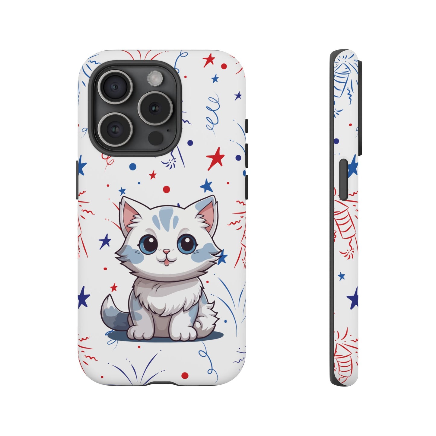 Kitty Cat Tough Cases for iPhone 13, 14, 15 & 16 – Dual-Layer Protection & Premium Quality | Holiday Gift, Xmas Gift