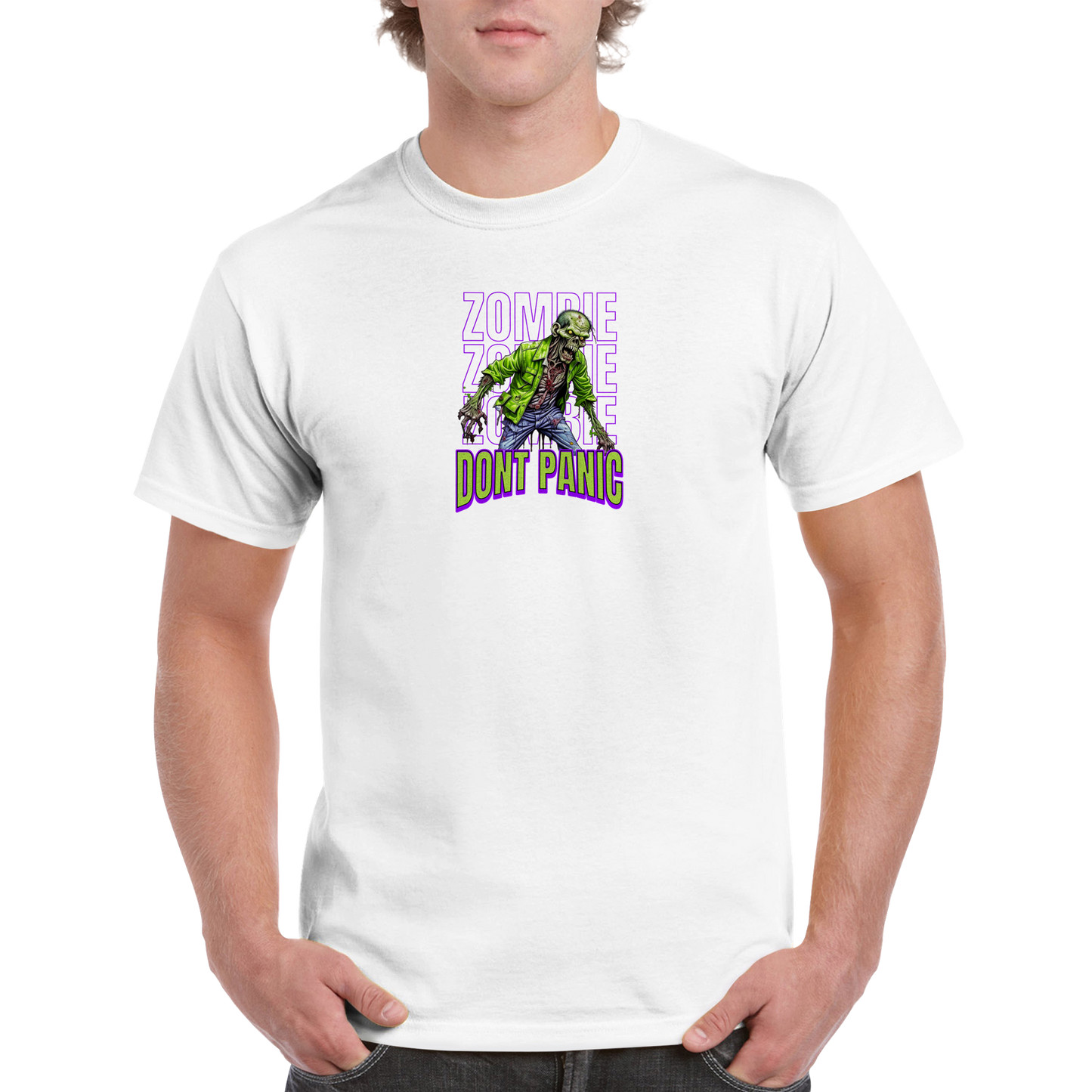 Zombie do not panic Heavyweight Unisex Crewneck T-shirt