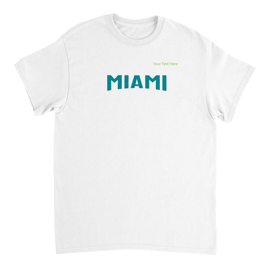 Miami custom text | Heavyweight Unisex Crewneck T-shirt