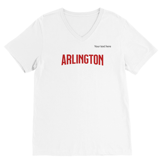 Arlington custom text Premium Unisex V-Neck T-shirt