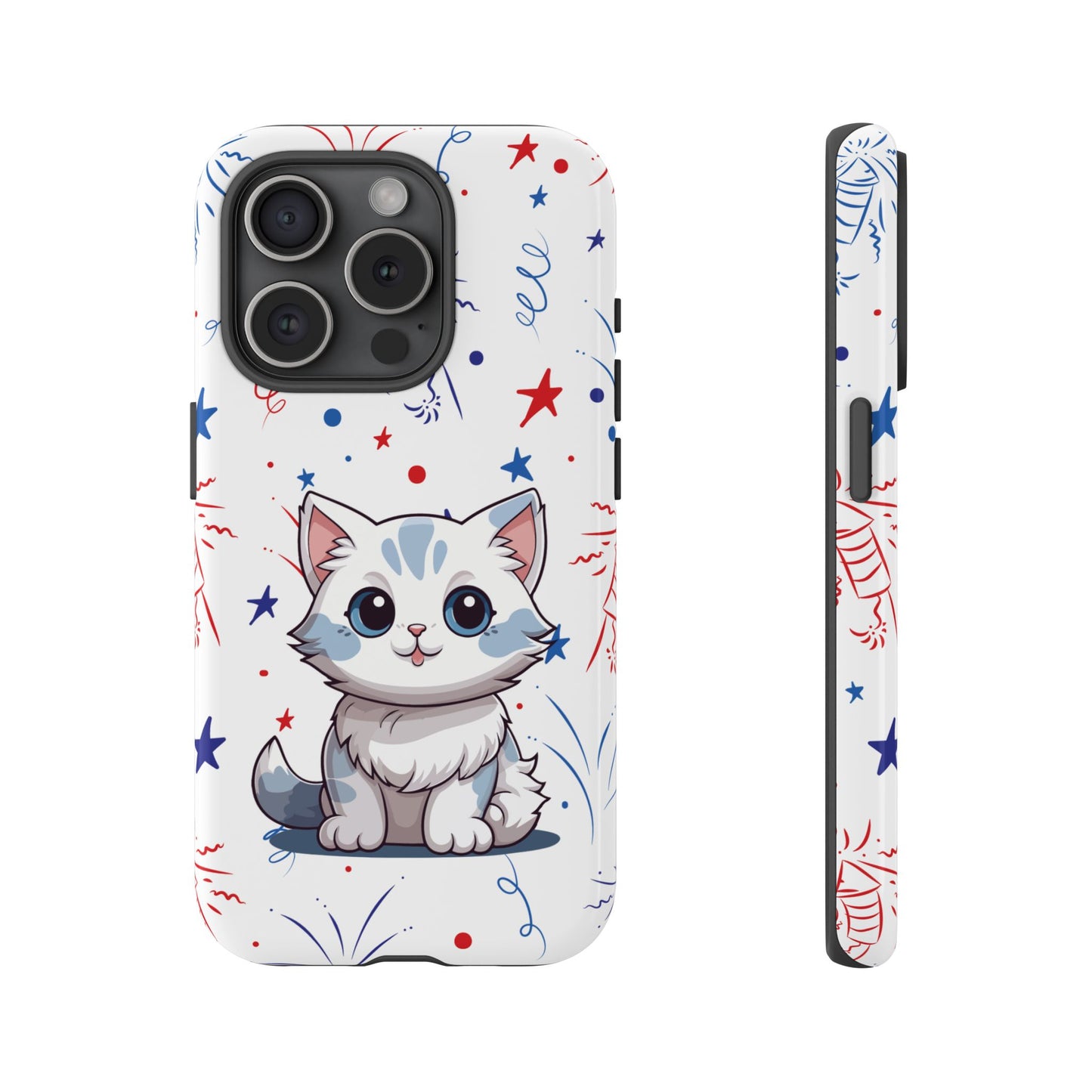 Kitty Cat Tough Cases for iPhone 13, 14, 15 & 16 – Dual-Layer Protection & Premium Quality | Holiday Gift, Xmas Gift