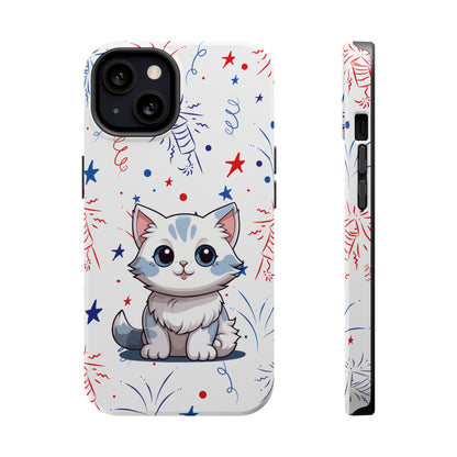 Cute Cat Magnetic Tough Cases for iPhone 13, 14, 15 & 16 – Stylish, Durable & MagSafe® Compatible | Holiday Gift, Xmas Gift