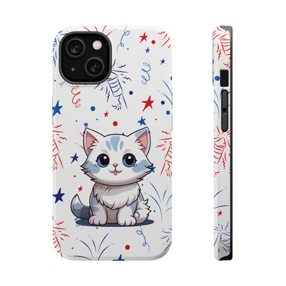 Cute Cat Magnetic Tough Cases for iPhone 13, 14, 15 & 16 – Stylish, Durable & MagSafe® Compatible | Holiday Gift, Xmas Gift