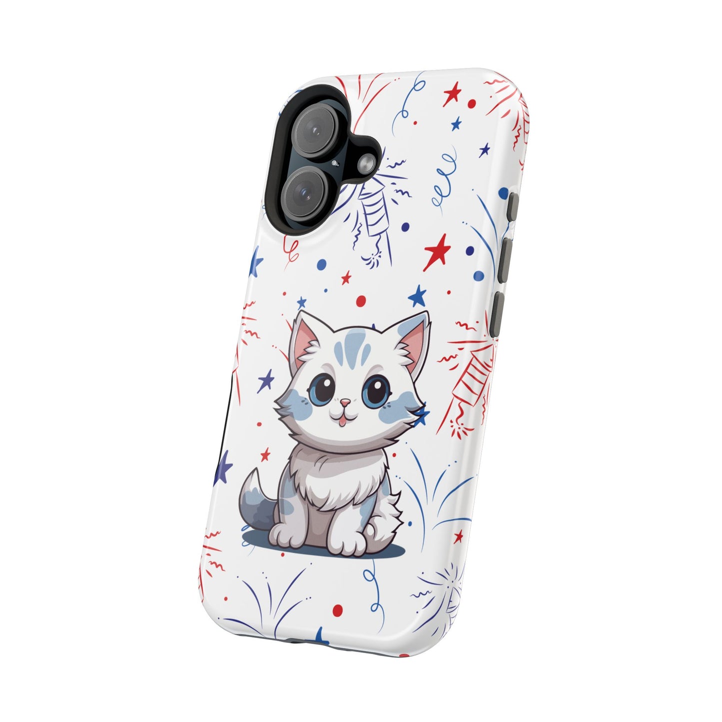 Cute Cat Magnetic Tough Cases for iPhone 13, 14, 15 & 16 – Stylish, Durable & MagSafe® Compatible | Holiday Gift, Xmas Gift