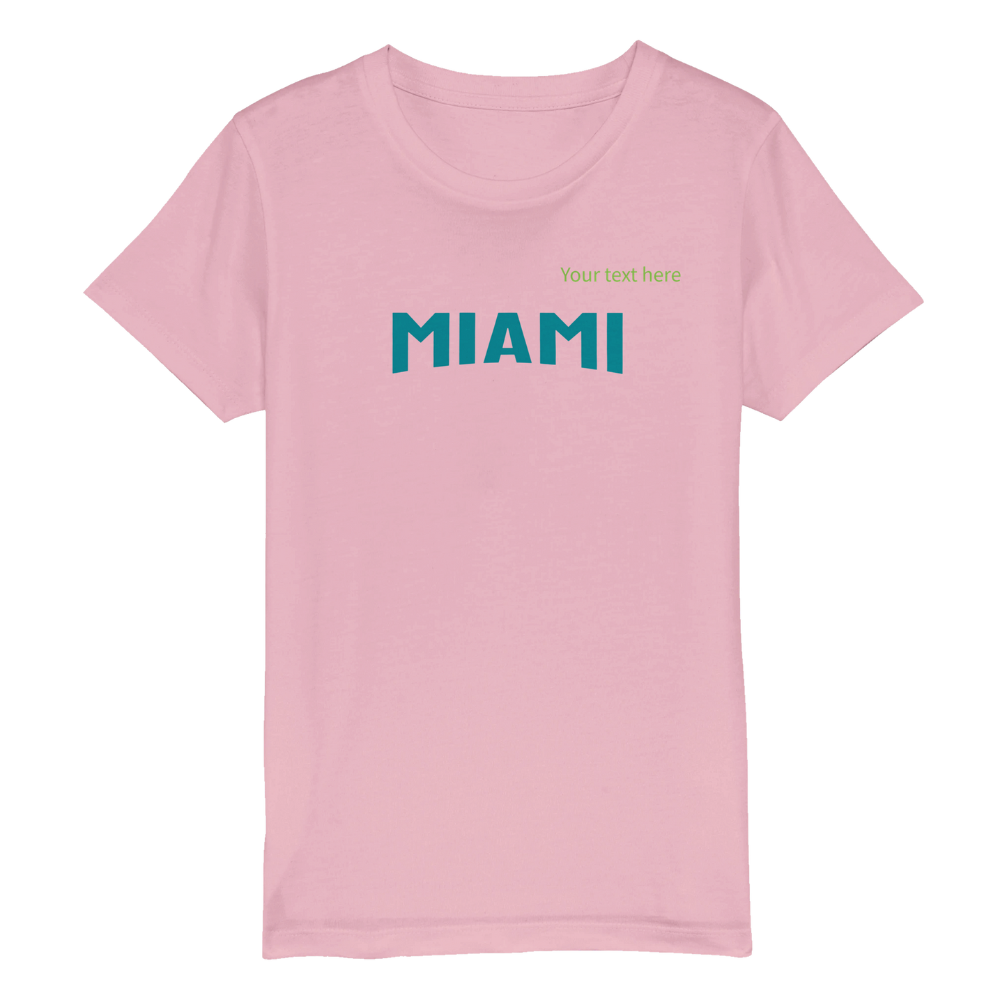 Miami custom text | Organic Kids Crewneck T-shirt