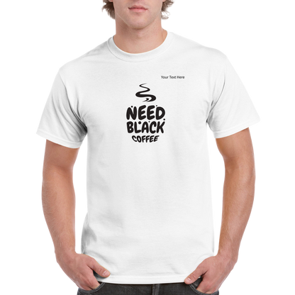 Need black coffee custom text Heavyweight Unisex Crewneck T-shirt