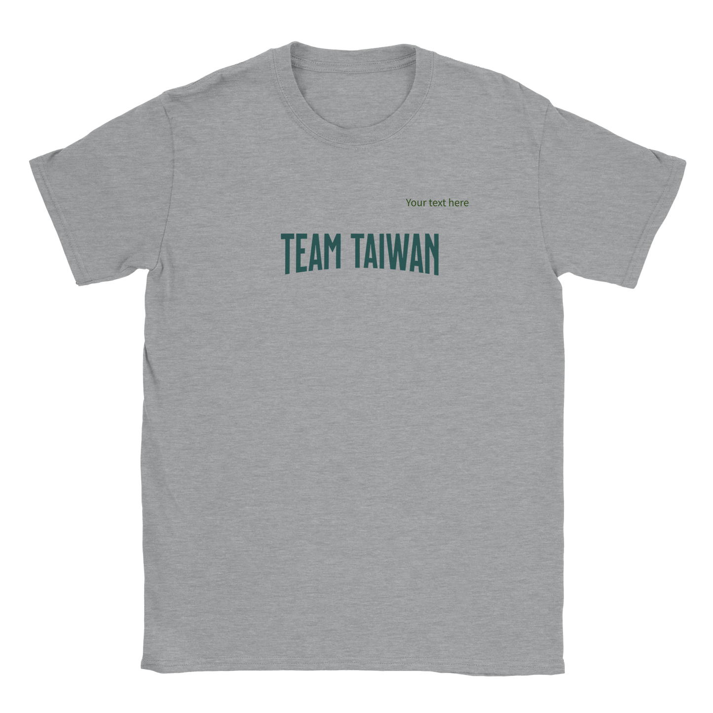 Team Taiwan custom text Classic Unisex Crewneck T-shirt