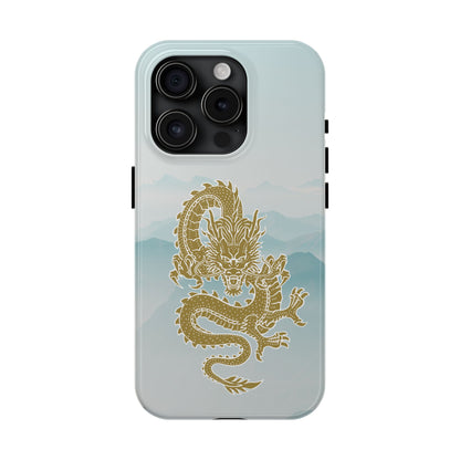 The Year of the Golden Dragon iPhone 15 & 15 Pro Tough Phone Cases | BGC Sea of Clouds