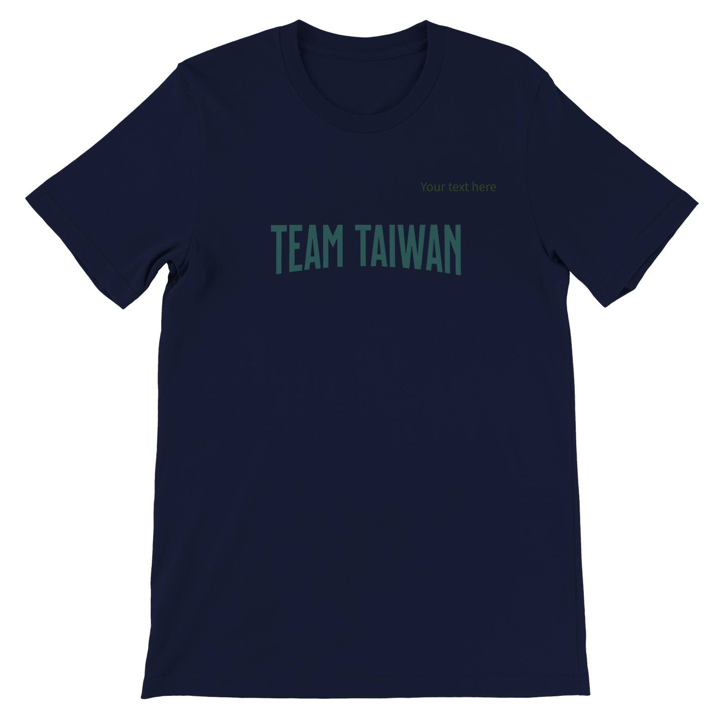 Team Taiwan custom text Premium Unisex Crewneck T-shirt