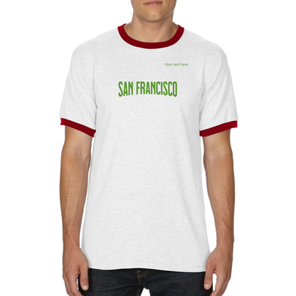 APEC in San Francisco custom text | Unisex Ringer T-shirt