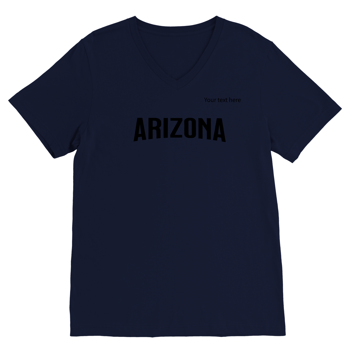 Arizona custom text Premium Unisex V-Neck T-shirt