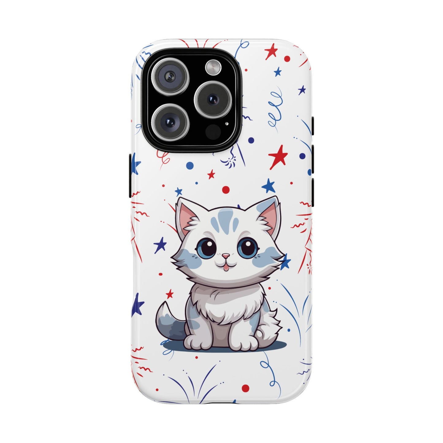 Kitty Cat Tough Cases for iPhone 13, 14, 15 & 16 – Dual-Layer Protection & Premium Quality | Holiday Gift, Xmas Gift