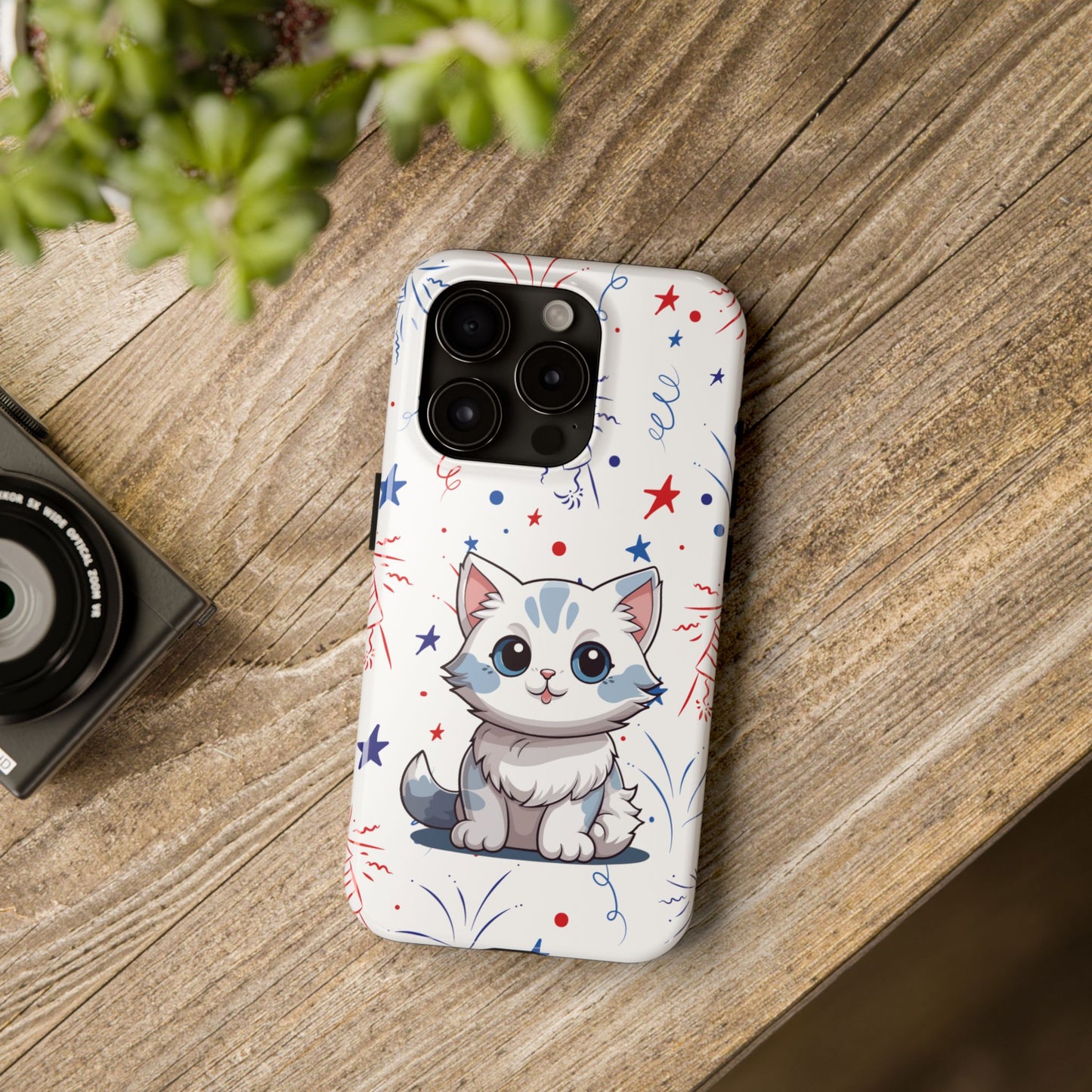 Kitty iPhone 15 & 15 Pro Tough Phone Cases | BGC White