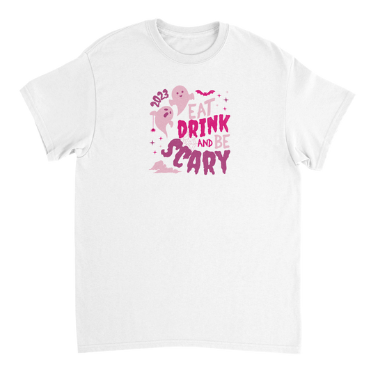 Eat Drink and Be Scary | Heavyweight Unisex Crewneck T-shirt
