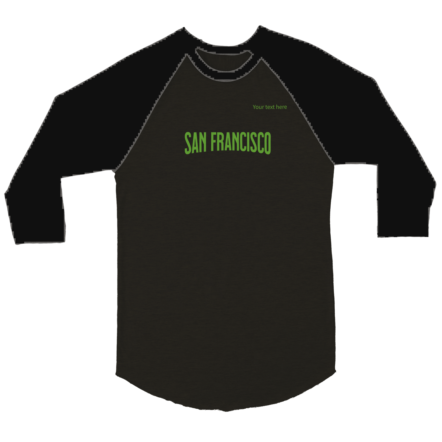 APEC in San Francisco custom text | Unisex 3/4 sleeve Raglan T-shirt