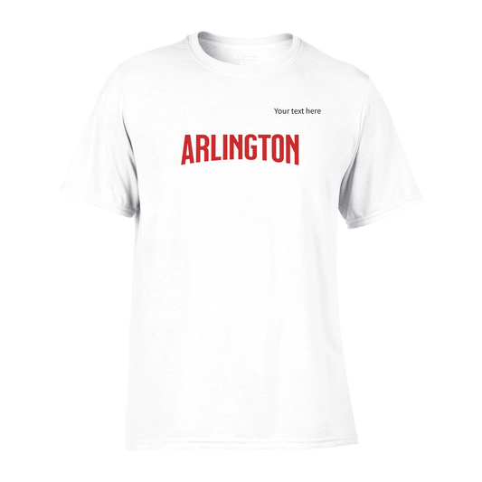 Arlington custom text Performance Unisex Crewneck T-shirt