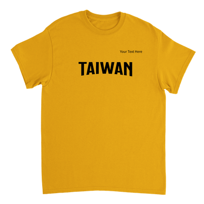 Taiwan custom text Heavyweight Unisex Crewneck T-shirt