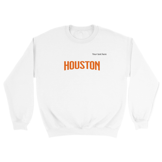 Houston custom text Classic Unisex Crewneck Sweatshirt