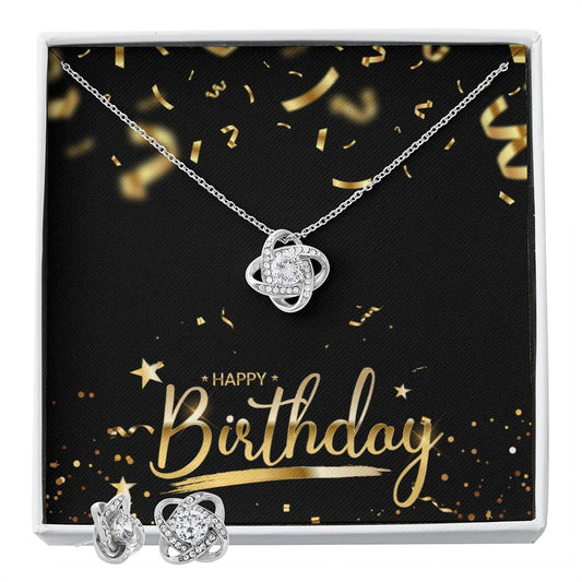 Timeless Love Knot Necklace & Earring Set – Gift for Every Occasion