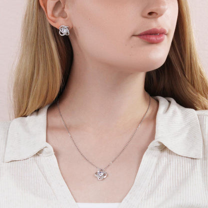 Timeless Love Knot Necklace & Earring Set – Gift for Every Occasion