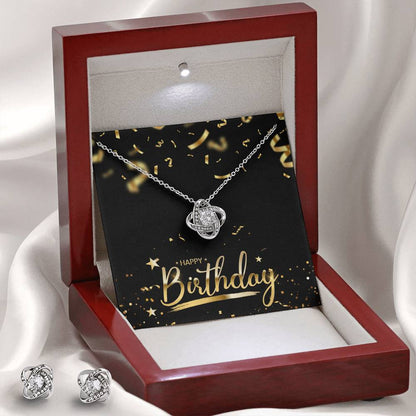 Timeless Love Knot Necklace & Earring Set – Gift for Every Occasion