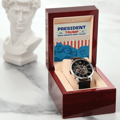 Trump Victory Openwork Watch – 47th President | Make America Great Again Gift