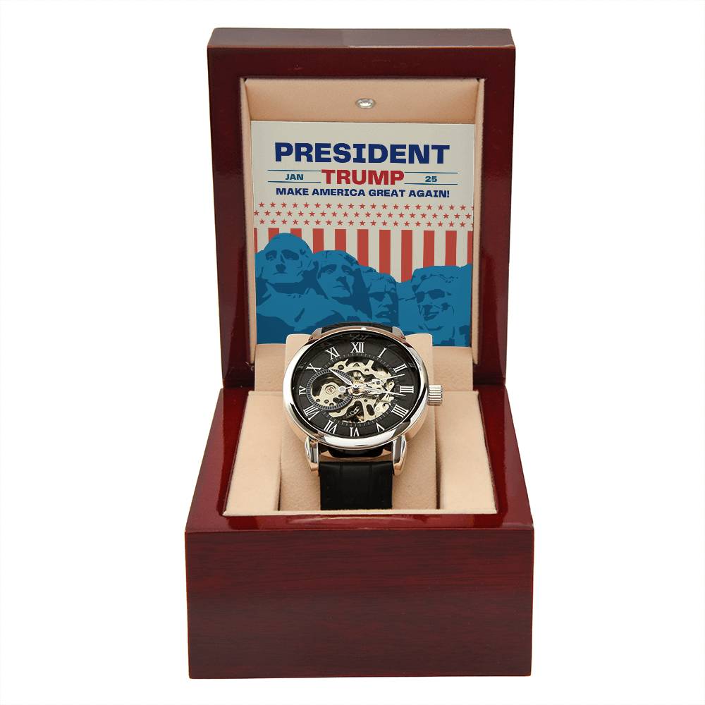 Trump Victory Openwork Watch – 47th President | Make America Great Again Gift