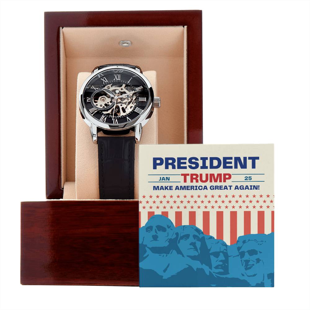 Trump Victory Openwork Watch – 47th President | Make America Great Again Gift