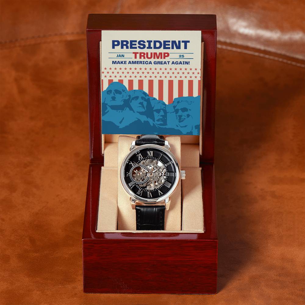 Trump Victory Openwork Watch – 47th President | Make America Great Again Gift