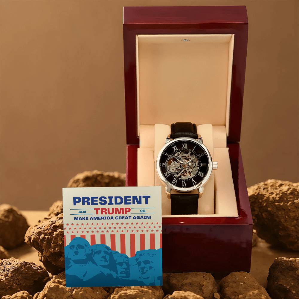 Trump Victory Openwork Watch – 47th President | Make America Great Again Gift