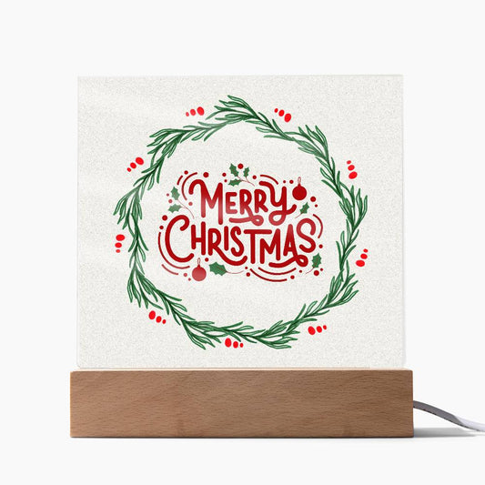 Merry Xmas and Happy New Year Plaque - Festive Home & Shop Decoration | Holiday Gift