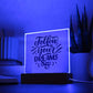 Follow Your Dreams Acrylic Plaque with Stand – Inspiring Decor & Perfect Gift