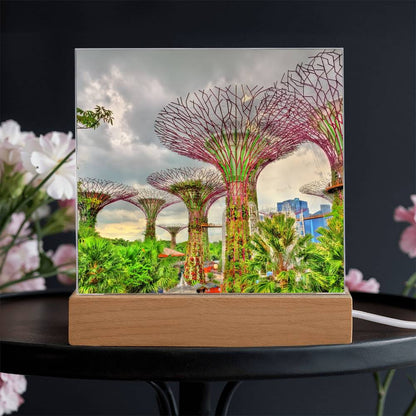 Gardens By The Bay Acrylic Plaque | Singapore Vacation Keepsake