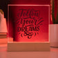 Follow Your Dreams Acrylic Plaque with Stand – Inspiring Decor & Perfect Gift