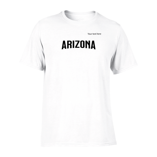 Arizona custom text Performance Unisex Crewneck T-shirt