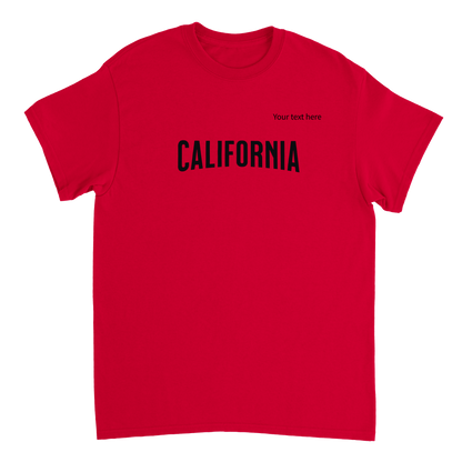 California custom text Heavyweight Unisex Crewneck T-shirt