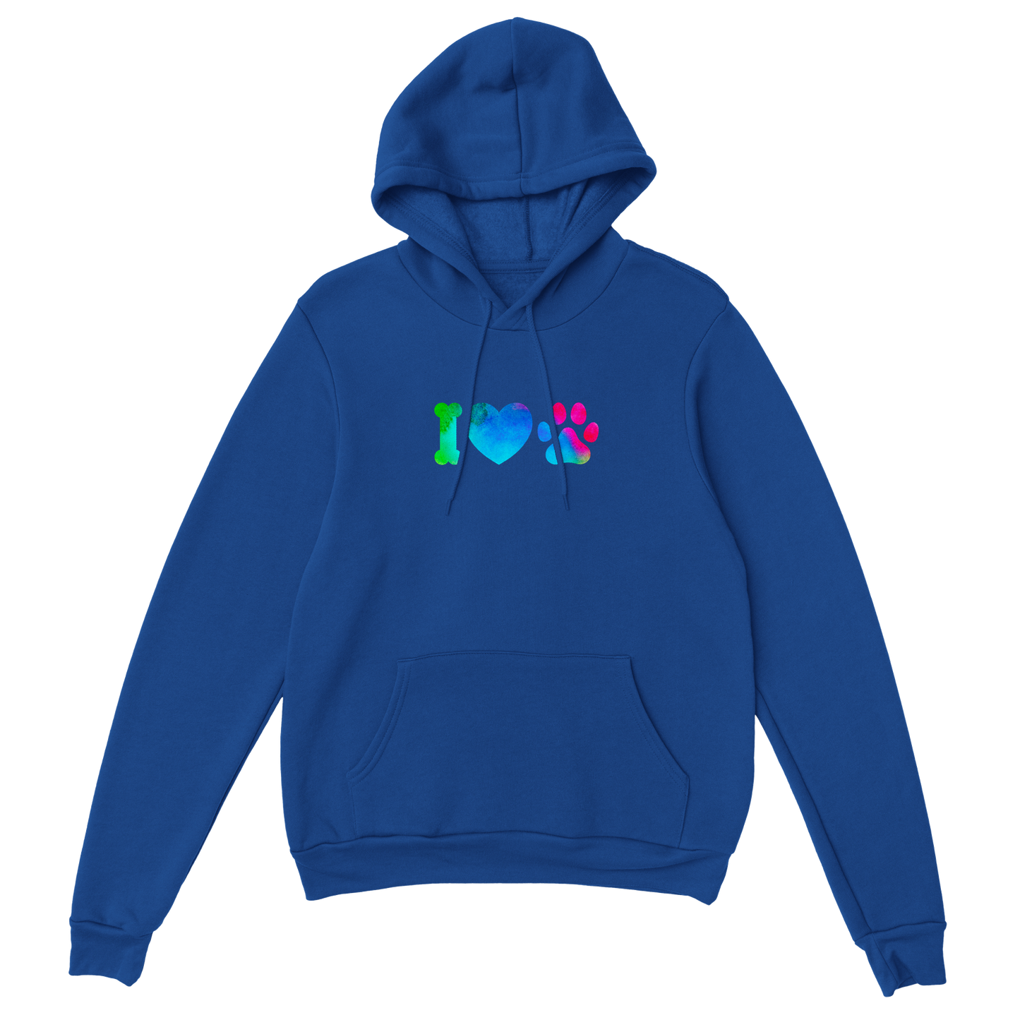 I love dogs in green gradient Classic Unisex Pullover Hoodie