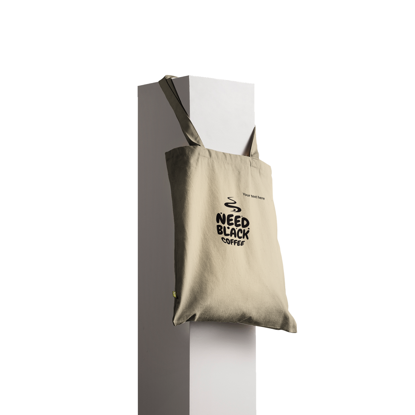 Need black coffee custom text Premium Tote Bag