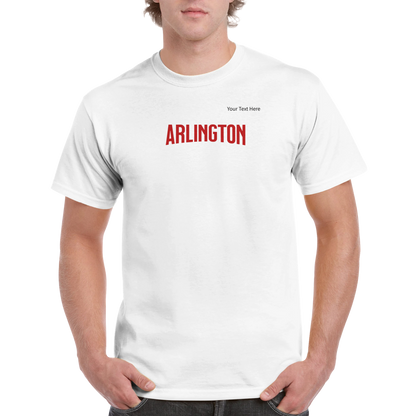 Arlington custom text Heavyweight Unisex Crewneck T-shirt