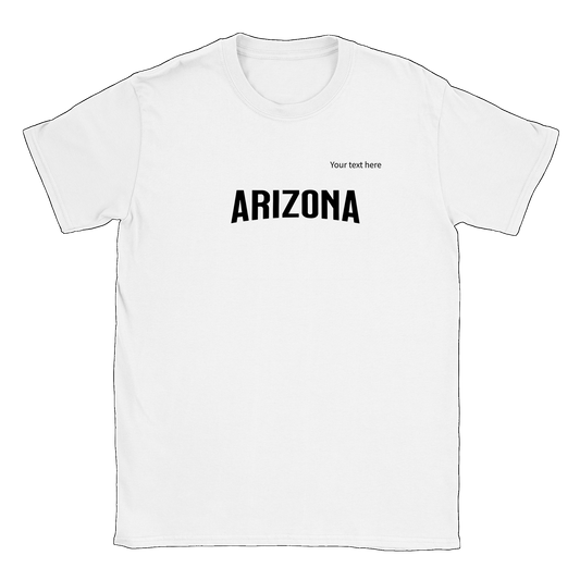 Arizona 定制文字经典男女通用圆领 T 恤