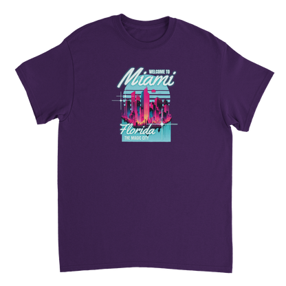 Miami Florida - The Magic City | Heavyweight Unisex Crewneck T-shirt