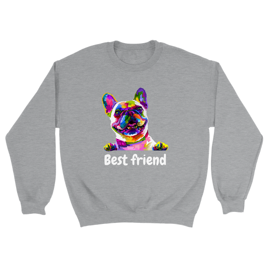 Best friend in white Classic Unisex Crewneck Sweatshirt