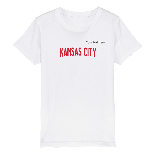 Kansas City custom text | Organic Kids Crewneck T-shirt