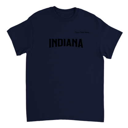 Indiana custom text Heavyweight Unisex Crewneck T-shirt