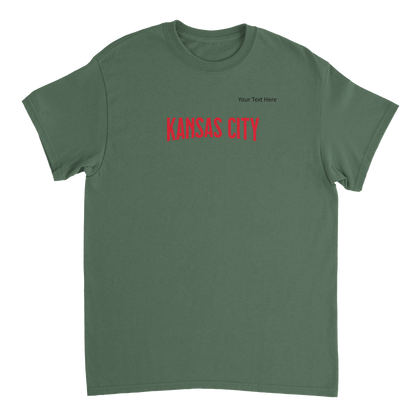 Kansas City custom text | Heavyweight Unisex Crewneck T-shirt