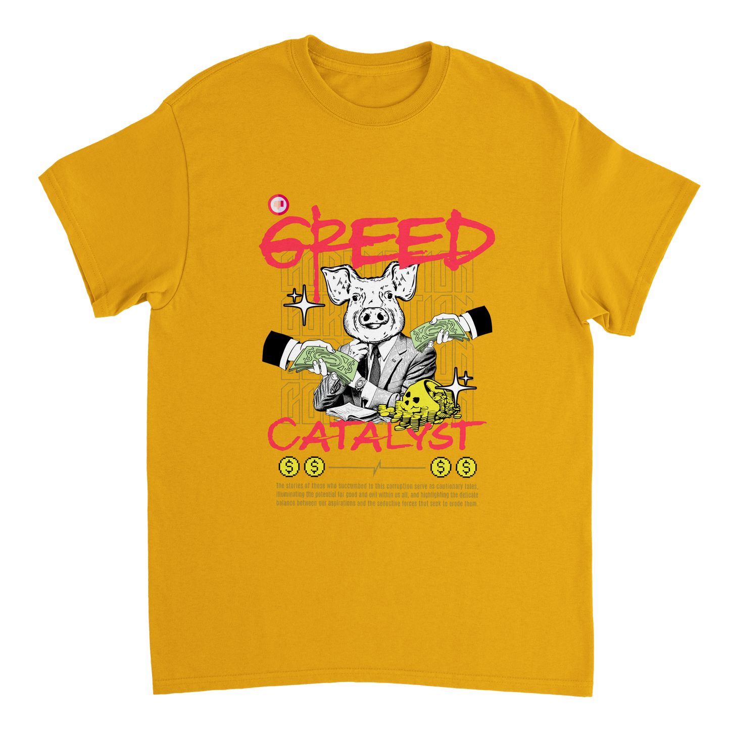 Remove greed catalyst Heavyweight Unisex Crewneck T-shirt