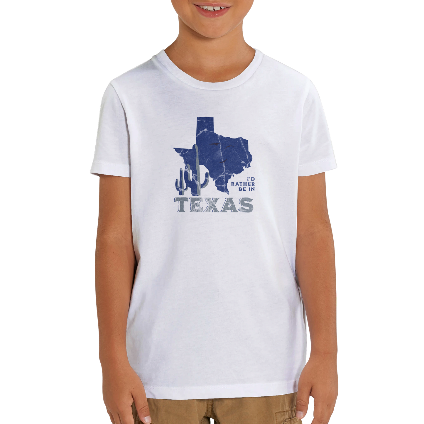 I'd Rather Be In Texas | Organic Kids Crewneck T-shirt