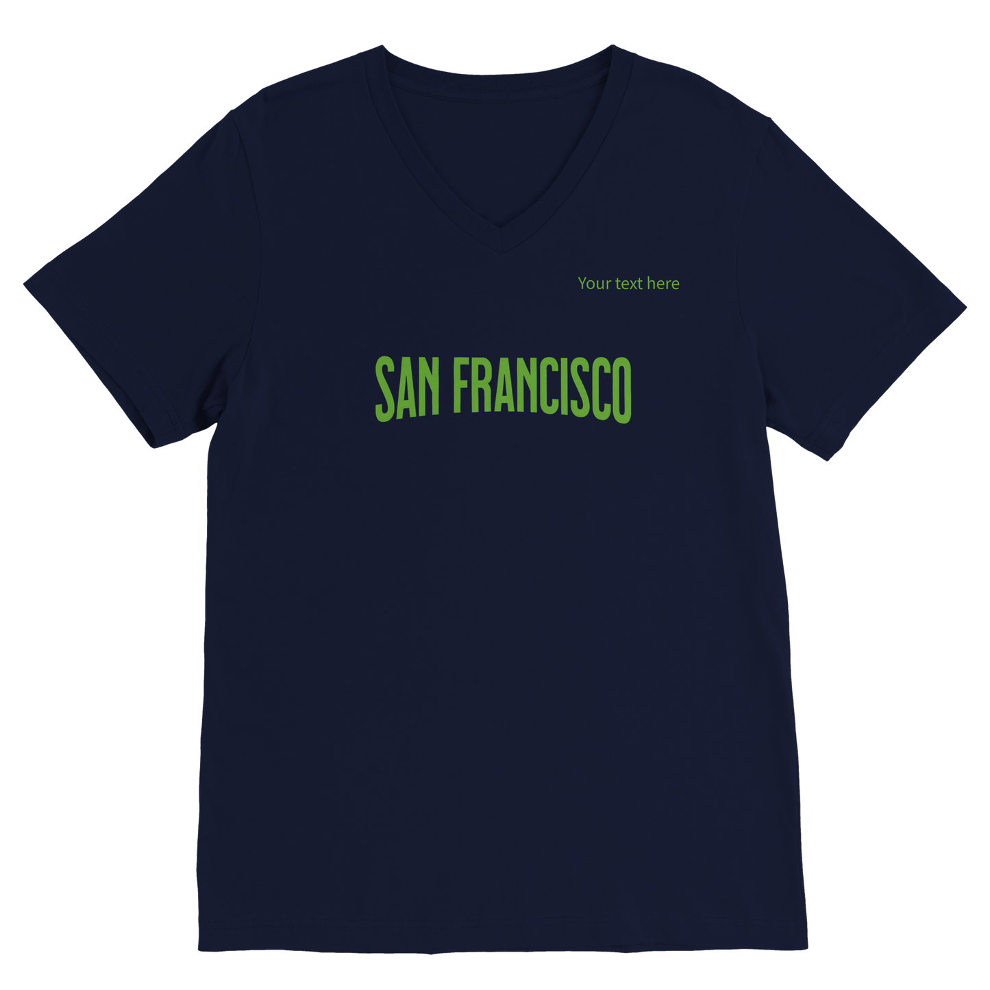 APEC in San Francisco custom text | Premium Unisex V-Neck T-shirt