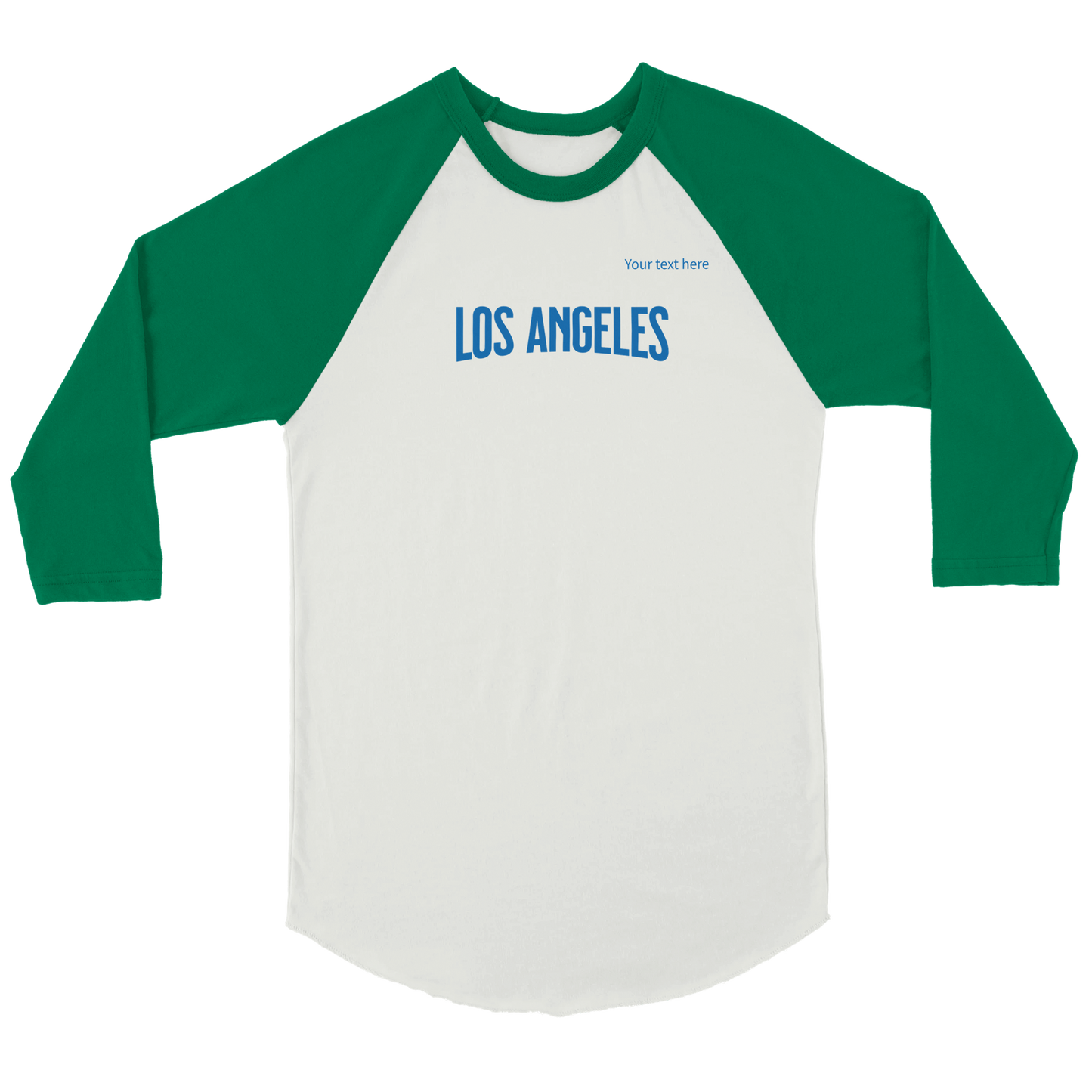 Los Angeles custom text | Unisex 3/4 sleeve Raglan T-shirt